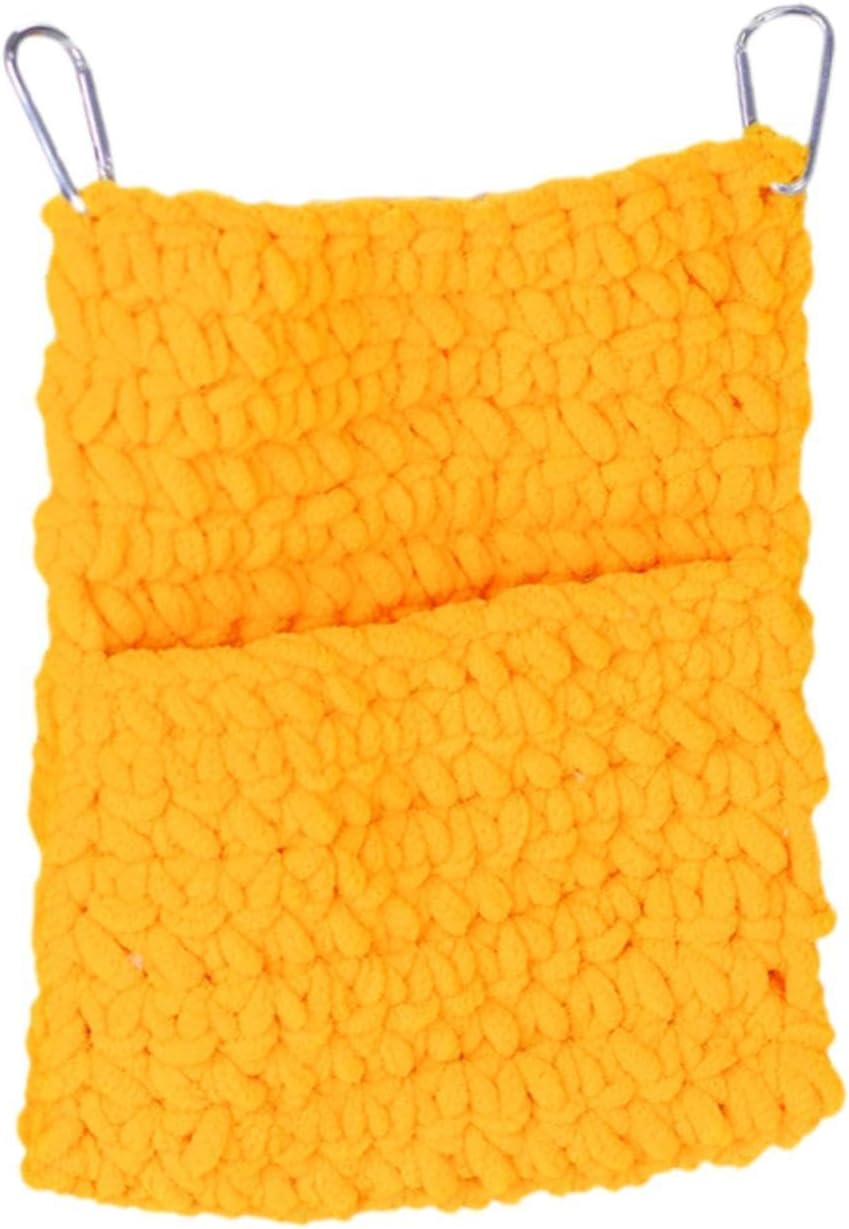 Pet Hammock Soft Hanging Bed Cage Accessories for Ferret Chinchilla Hamster Guinea Pig Small Animal Nest- Yellow