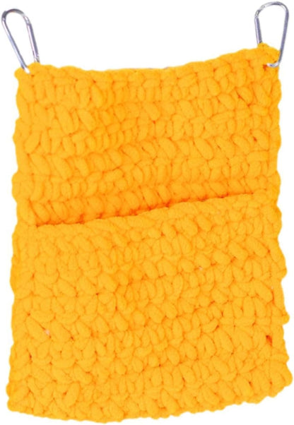 Pet Hammock Soft Hanging Bed Cage Accessories for Ferret Chinchilla Hamster Guinea Pig Small Animal Nest- Yellow