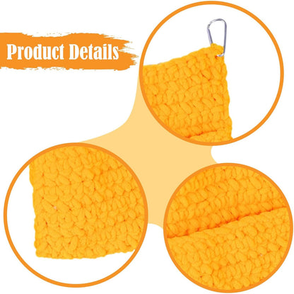 Pet Hammock Soft Hanging Bed Cage Accessories for Ferret Chinchilla Hamster Guinea Pig Small Animal Nest- Yellow