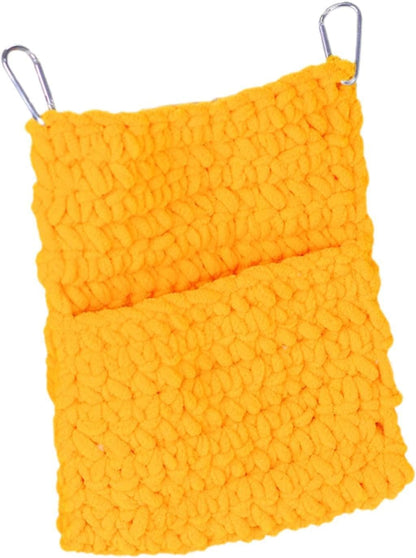 Pet Hammock Soft Hanging Bed Cage Accessories for Ferret Chinchilla Hamster Guinea Pig Small Animal Nest- Yellow