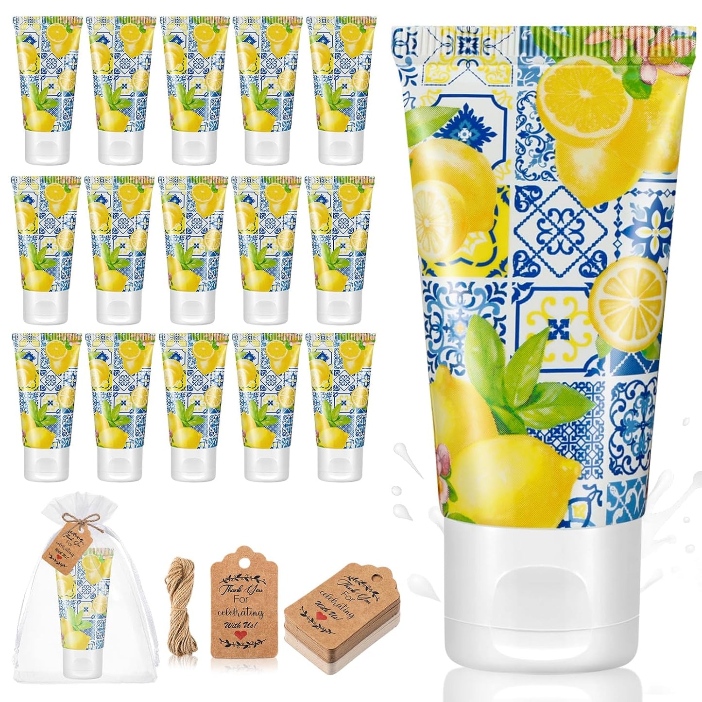 36 Sets Sunscreen for Baby Shower Party Favors SPF 30 Mini Lotion 1 oz Resistant Travel Sunscreen Bulk Thank You Gifts for Guest Party Supplies(Lemon)