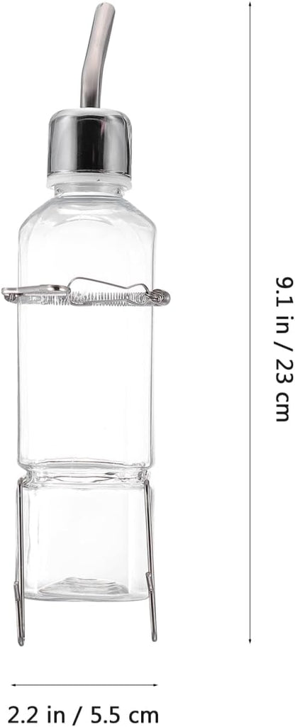 Small Animal Water Bottle 2 Pack, No Drip Guinea Pig Water Bottle & Rabbit Water Dispenser, 350ml Leakproof Pet Water Dispenser for Hamster, Bunny & Small Pet Cage Accessories