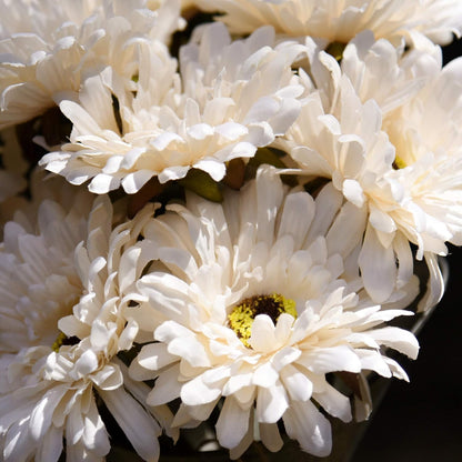 Real Touch Gerbera Daisy Artificial Flowers Arrangement & Wedding Bouquet (7 Floral Stems, Tuscany Yellow)