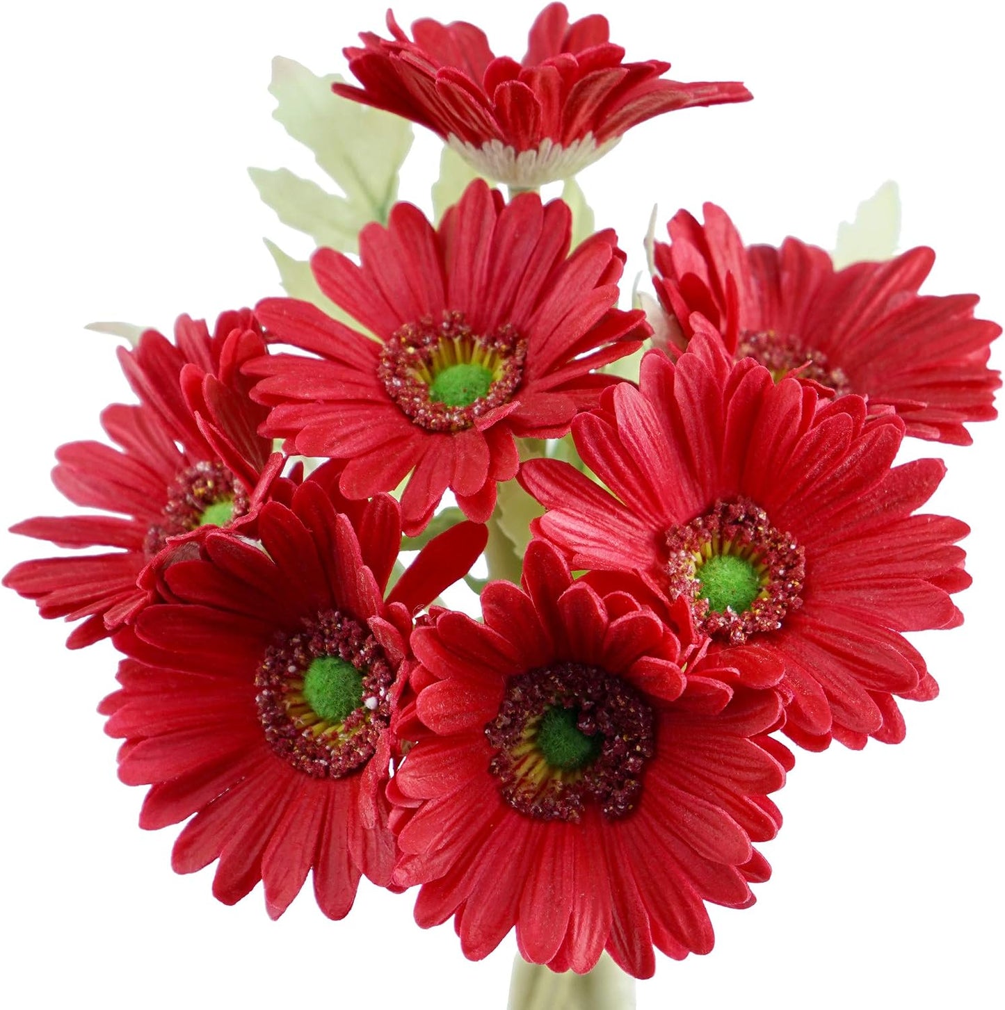 Real Touch Gerbera Daisy Artificial Flowers Arrangement & Wedding Bouquet (7 Floral Stems, Tuscany Yellow)