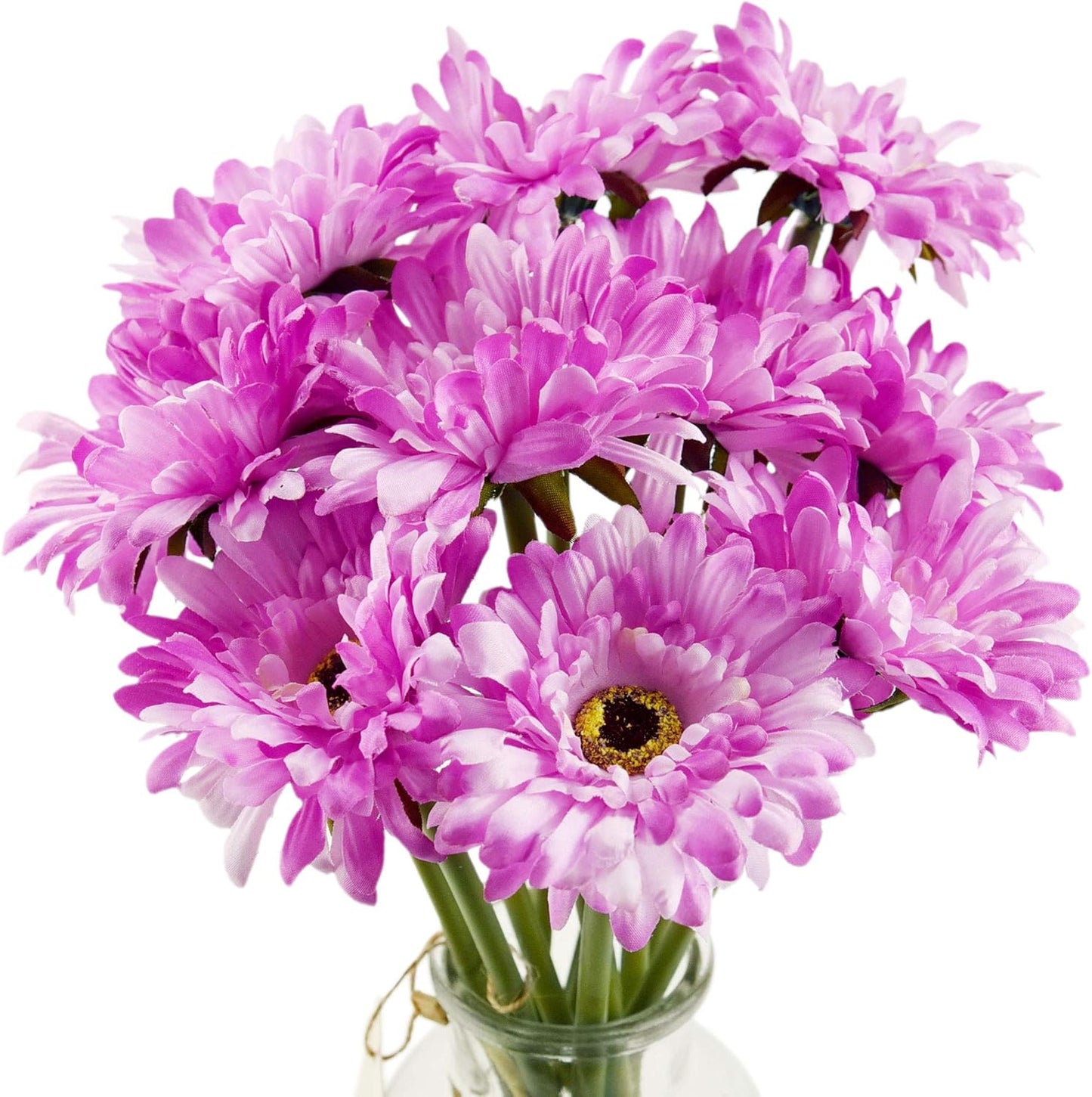 Real Touch Gerbera Daisy Artificial Flowers Arrangement & Wedding Bouquet (7 Floral Stems, Tuscany Yellow)