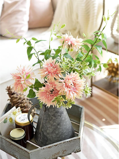 Real Touch Gerbera Daisy Artificial Flowers Arrangement & Wedding Bouquet (7 Floral Stems, Tuscany Yellow)