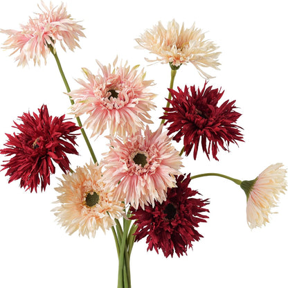 Real Touch Gerbera Daisy Artificial Flowers Arrangement & Wedding Bouquet (7 Floral Stems, Tuscany Yellow)