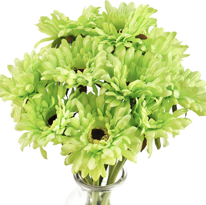 Real Touch Gerbera Daisy Artificial Flowers Arrangement & Wedding Bouquet (7 Floral Stems, Tuscany Yellow)