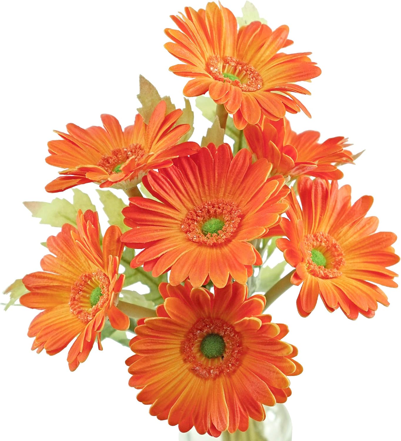 Real Touch Gerbera Daisy Artificial Flowers Arrangement & Wedding Bouquet (7 Floral Stems, Tuscany Yellow)