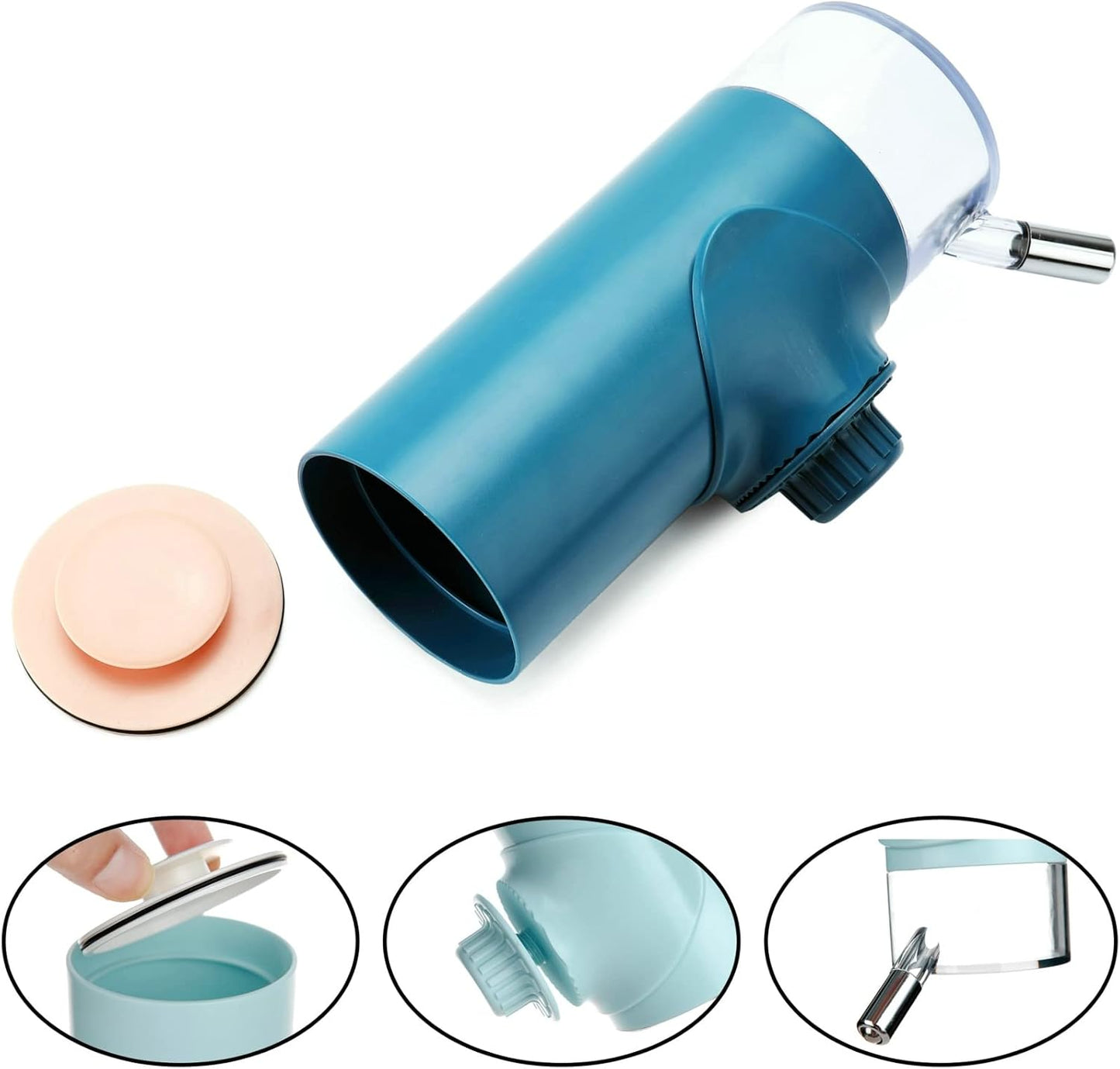 Dog Crate Water Bottle Stainless Steel Leak-Proof Ball 24oz Top Fill Dog Water Dispenser for Cage