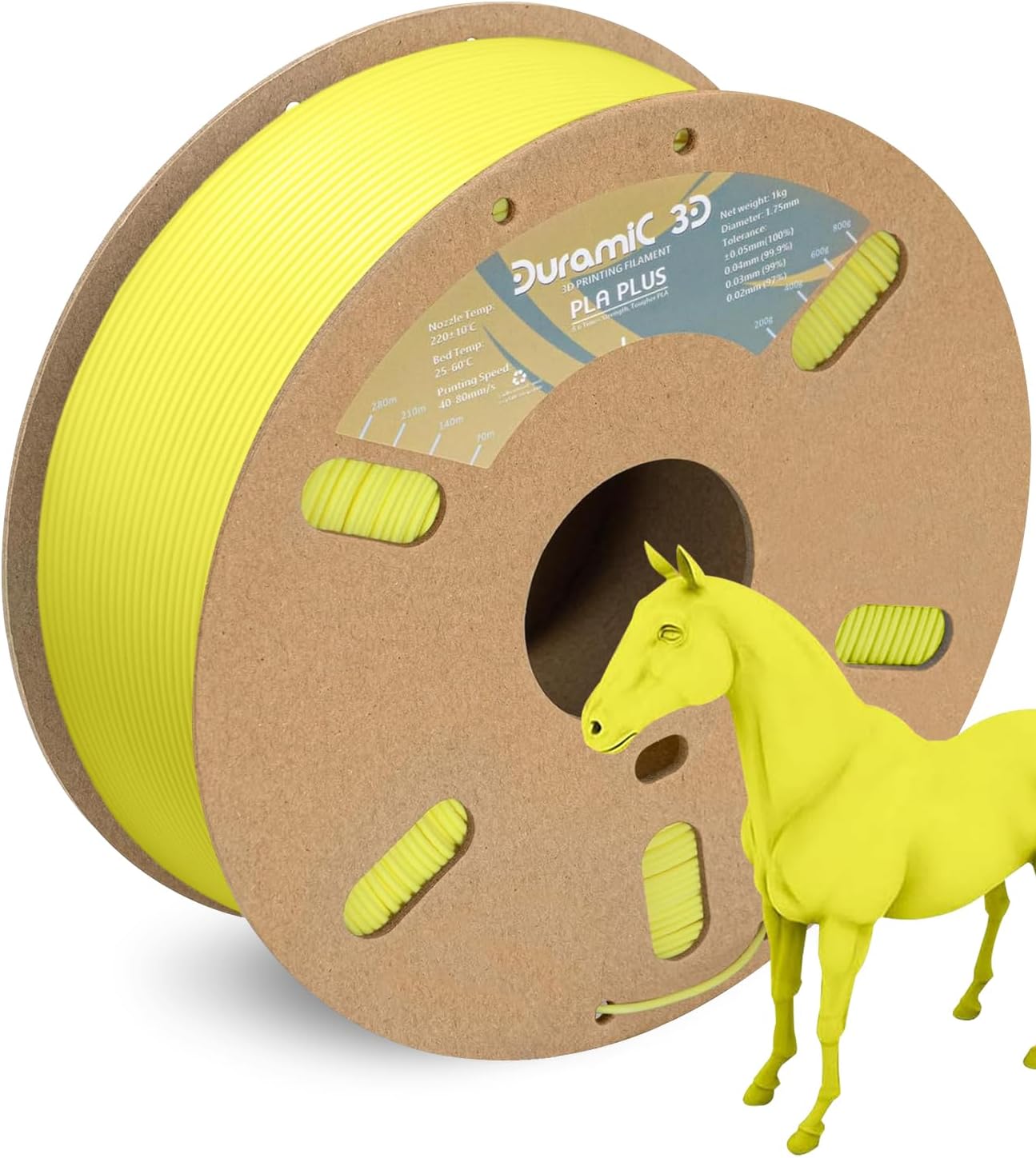 PLA+ Printer Filament 1.75mm PLA Plus Neatly Light Yellow | PLA Pro Tougher and Stronger, Dimensional Accuracy Probability +/- 0.02mm