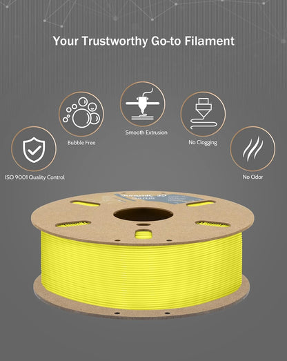PLA+ Printer Filament 1.75mm PLA Plus Neatly Light Yellow | PLA Pro Tougher and Stronger, Dimensional Accuracy Probability +/- 0.02mm