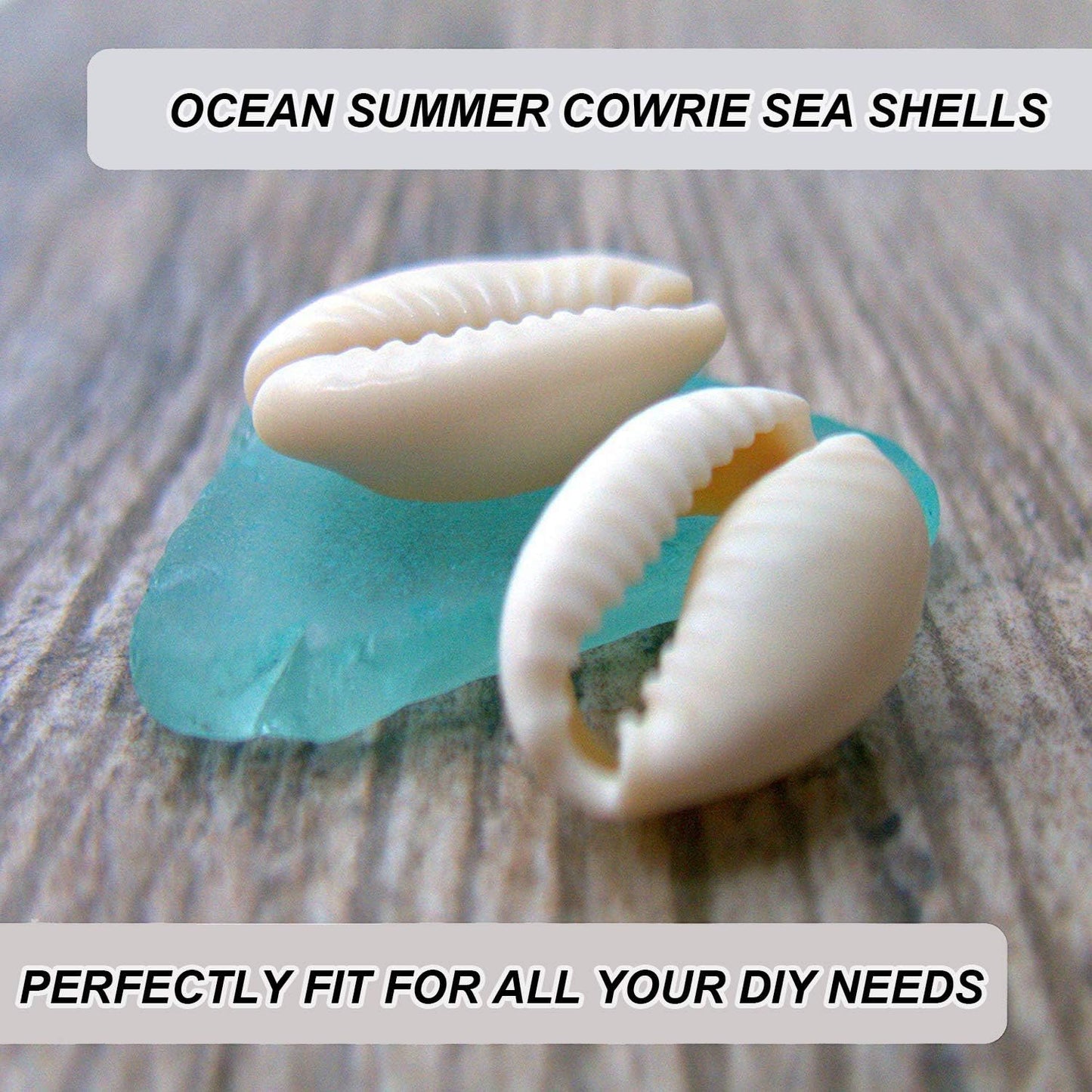 100Pcs Cowrie Shell Beads, Natural Shell Bead for Jewelry Making & Hair | White Natural Spiral Shell Bead, 0.39”-0.52”, Summer Beach Cowrie Shells for DIY Craft Bracelets, Necklaces, Anklets
