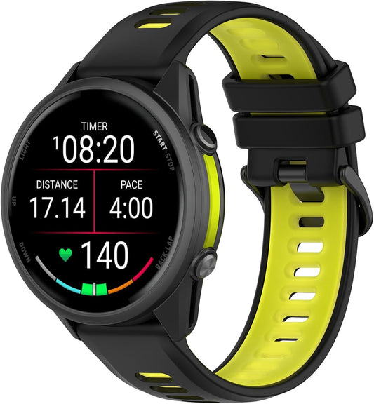 Fit for Garmin Forerunner 970 Watch Bands Women Men, 22mm Quick Release Silicone Replacement Bands Straps Wristbands Bracelet Fit for Garmin Forerunner 970 Smartwatch