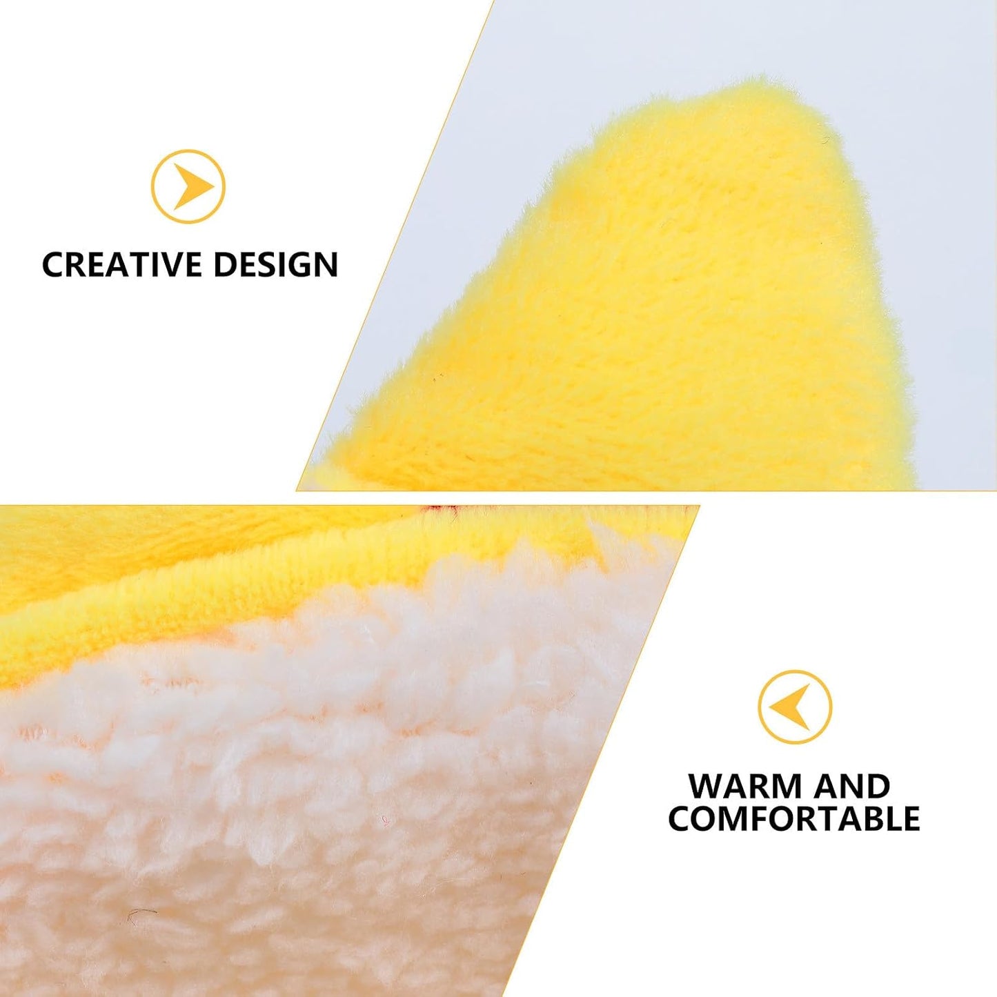 Winter Warm Small Pet Bed House Thicken Soft Hamster Nest in Cute Yellow Chicken Shape Comfortable Pet Sleeping House for Hamsters Small Animals Indoor Use