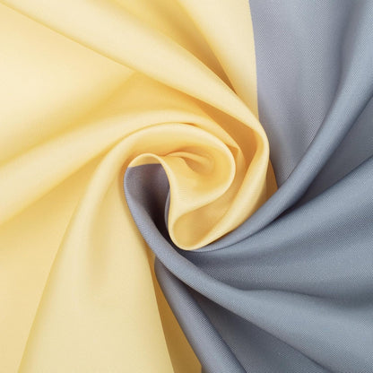 Yellow Gray Horizontal Stripes Water-Repellent Fabric Shower Curtain with Reinforced Metal Grommets Refreshing Striped Design Bathroom Decor