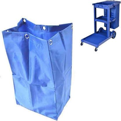 Commercial Cleaning Cart Bag, Yellow, 24.57L, Canvas, Vinyl, Waterproof, Reusable, Easy to Fold, Perfect for Hotel/Commercial Cleaning Carts
