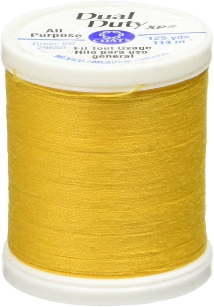 Coats Thread & Zippers Dual Duty XP General Purpose Thread, 125-Yard, Bright Gold