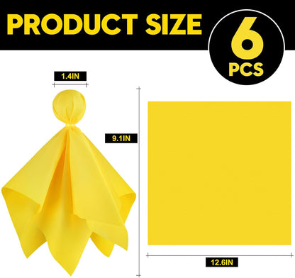 Football Penalty Flags, 6-Pack Yellow Referee Flags for Games and Parties | Yellow Football Penalty Flags, 6-Piece Referee Set for Football Games, Fan Events, Sports Parties and Game Day Activities