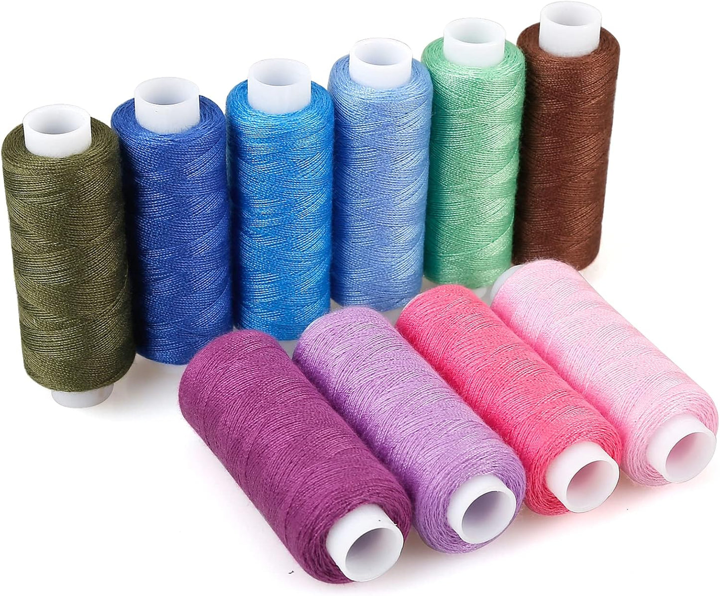 Sewing Thread Kit, 30 Colors Polyester 250 Yards per Spool | Ideal for Hand Sewing, Embroidery, Mending Clothes, and DIY Craft Projects for Adults and Beginners