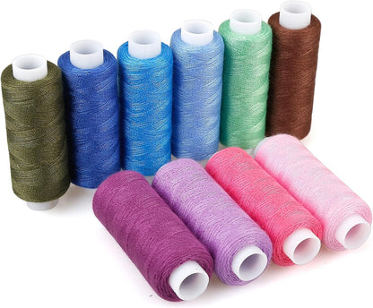Sewing Thread Kit, 30 Colors Polyester 250 Yards per Spool | Ideal for Hand Sewing, Embroidery, Mending Clothes, and DIY Craft Projects for Adults and Beginners