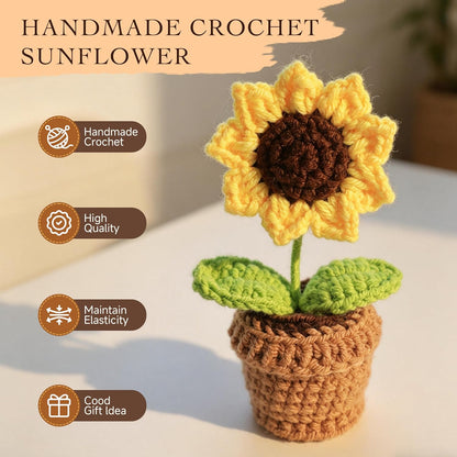 Birthday Gifts for Women Self Care Spa Gift Basket Crochet Sunflower Scented Candle Handmade Soap Get Well Soon Thinking of You Gifts for Mom Sister Friend Teacher Wife Her Relaxation Care Package
