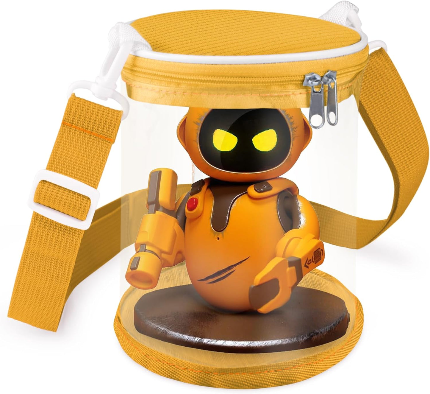 Carrying Case Compatible with Eilik DQ Robot, Yellow | Clear Bag, Display Case, Compatible with Eilik