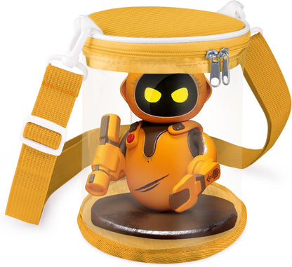 Carrying Case Compatible with Eilik DQ Robot, Yellow | Clear Bag, Display Case, Compatible with Eilik