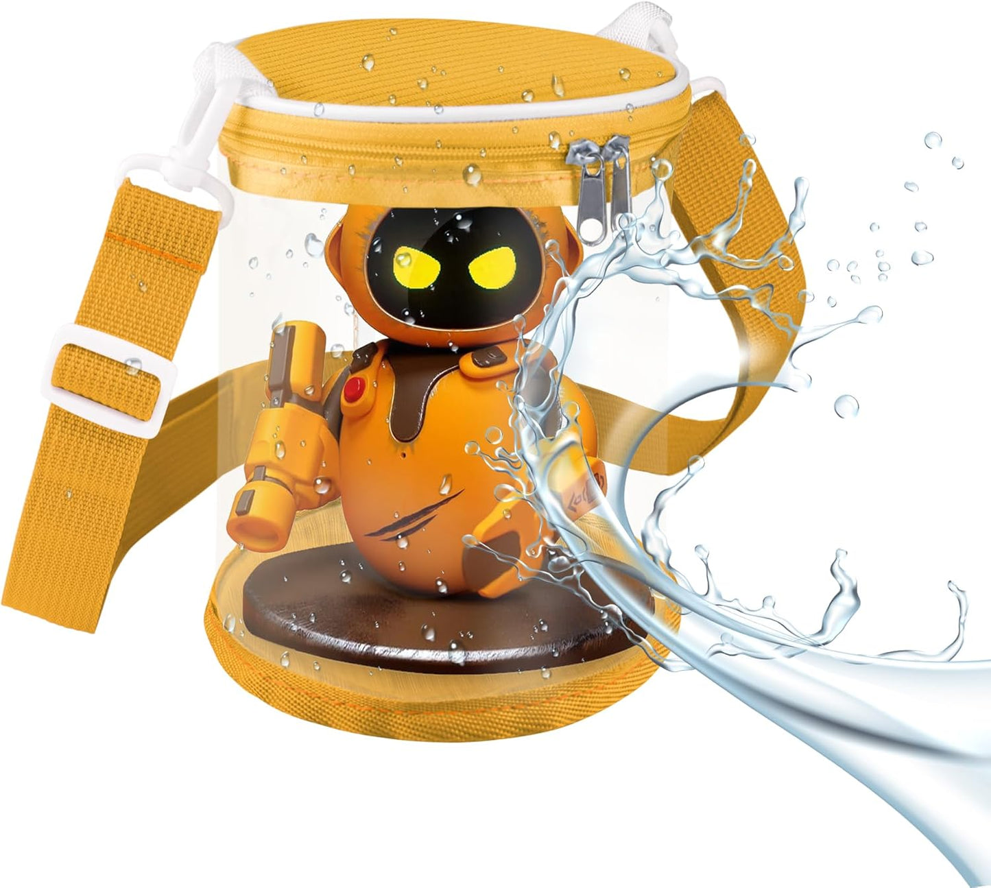 Carrying Case Compatible with Eilik DQ Robot, Yellow | Clear Bag, Display Case, Compatible with Eilik