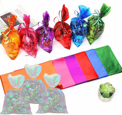 100Pcs Yellow Gift Bags，Cellophane Bags,Treat Bags,Goodie Bags,Candy Bags They are Suitable for Valentine, Birthday, Cookie Snack Packing Party Favor Supplies 6x9 inch