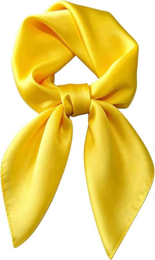 Silk Like Square Scarf for Women Men 27.5"