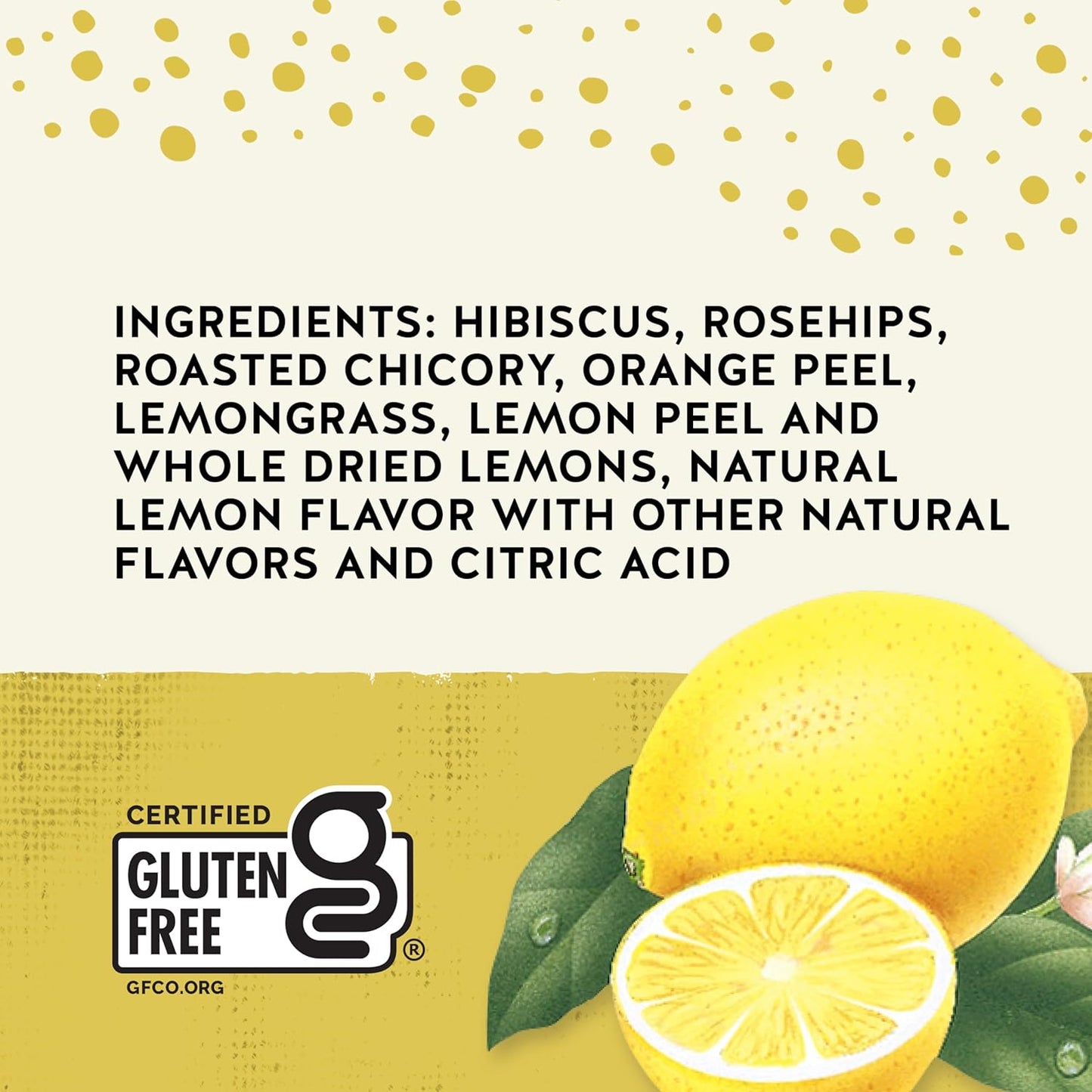 Lemon Zinger Herbal Tea, Caffeine Free, 20 Tea Bags Box