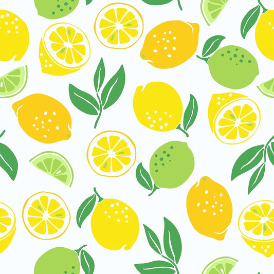 Fresh Lemon Peel and Stick Wallpaper Roll 12"x100" Yellow Lemon Green Lime Citrus Fruit Leaf Wallpaper for Kitchen Bedroom Living Room Self Adhesive Contact Paper Removable Vinyl Wall Mural