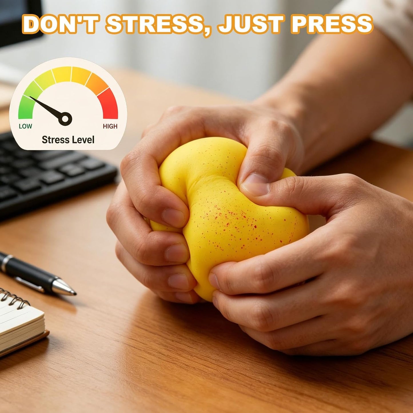 Slow Rising Squishy Bread, Sensory Fidget Toys for Adults & Teens Stress Relief Anxiety Melt, Realistic Butter Scented Squishy Soft Foam Toy for Office Desk Calming Gifts(Yellow-Round)