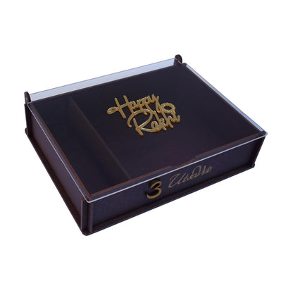 Rakhi Gift Box | Devine Rakhi Hamper with Delightfuly Cute Ganeshji Rakhi Bracelet, Roli, Chawal, Mini Thali Set, A Chocolate, And A Greeting Card (Yellow Ganeshji Gift Box)