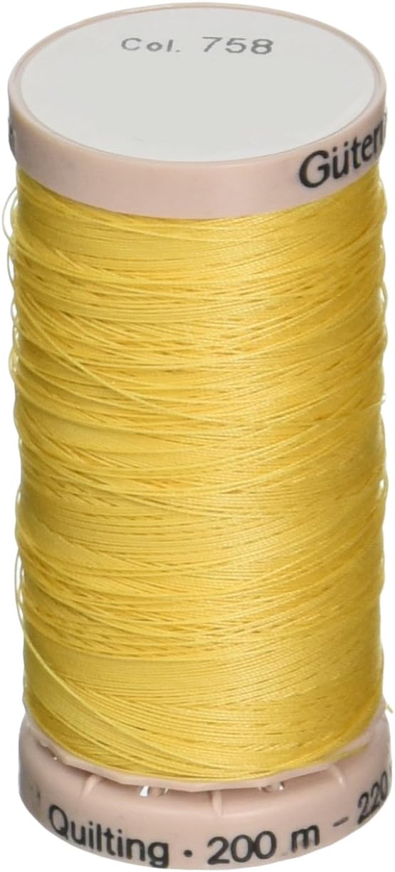 45 wt. Quilting Thread 200 M (220 Yds) - Yellow #758
