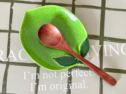 Ceramic Spoon Rest for Stove Top & Kitchen Counter Spoon Holder for Stove & Cooking Spoon Holder for Ladle Cute Coffee Spoon Rest Utensil Rest Spatula Rest, Lemon Kitchen Decor & Accessories (Yellow)