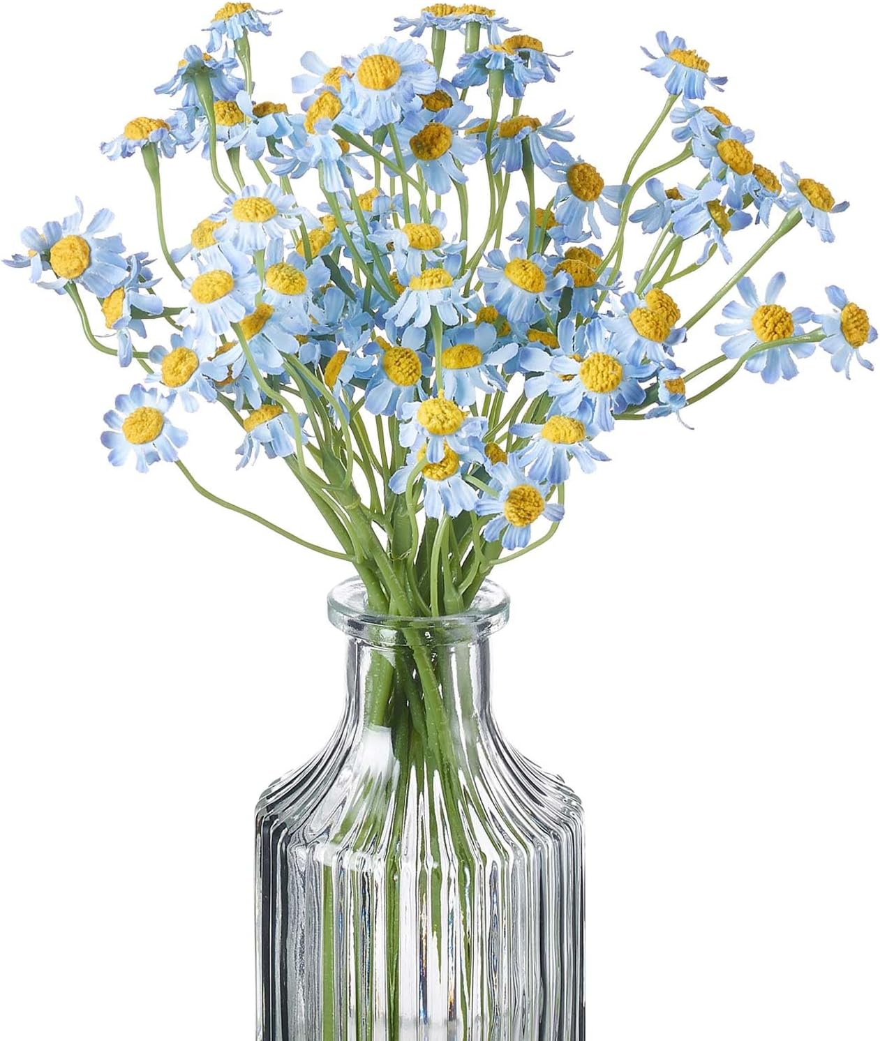 Small White Daisy Flowers Artificial,2 Bouquet/12Pcs 10 Inch Fake Daisies | Cute,Realistic,Spring Wild Flower for Party Decor (Vase Not Included)