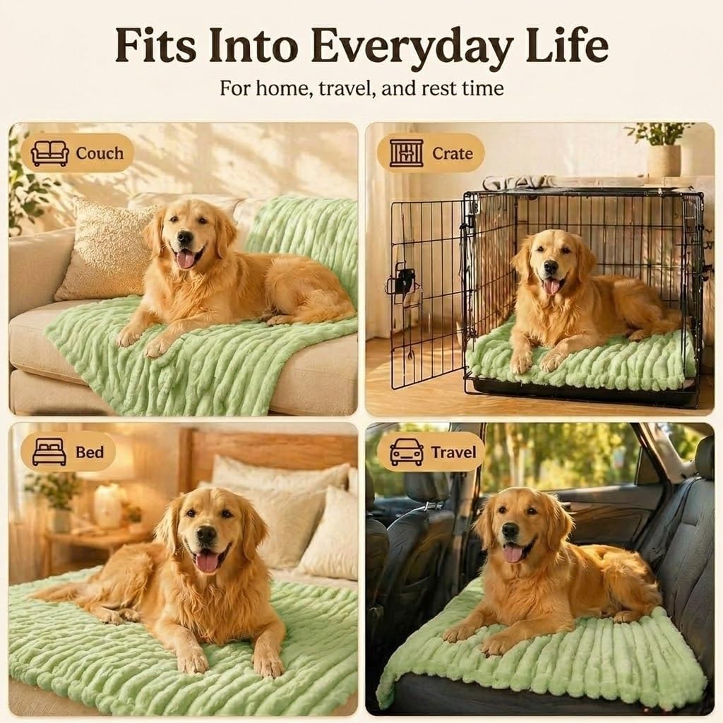 Emotional Support Blanket Yellow for Dogs - Calming Dog Blanket for Anxiety Relief - Soft Plush Pet Throw for Thunders & Travel - Machine Washable Security Blanket (27.56 * 39.37",Pink)