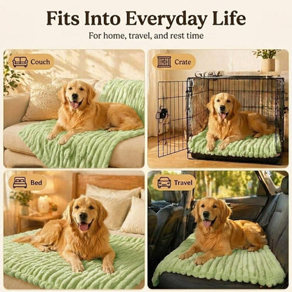 Emotional Support Blanket Yellow for Dogs - Calming Dog Blanket for Anxiety Relief - Soft Plush Pet Throw for Thunders & Travel - Machine Washable Security Blanket (27.56 * 39.37",Pink)