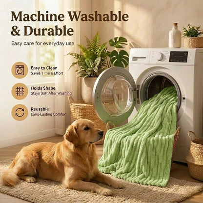 Emotional Support Blanket Yellow for Dogs - Calming Dog Blanket for Anxiety Relief - Soft Plush Pet Throw for Thunders & Travel - Machine Washable Security Blanket (27.56 * 39.37",Pink)