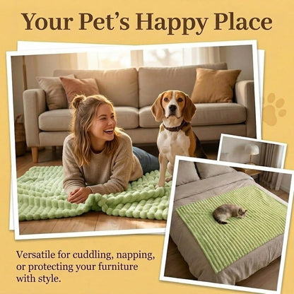 Emotional Support Blanket Yellow for Dogs - Calming Dog Blanket for Anxiety Relief - Soft Plush Pet Throw for Thunders & Travel - Machine Washable Security Blanket (27.56 * 39.37",Pink)
