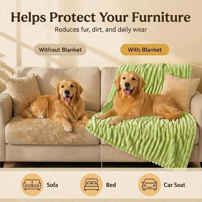 Emotional Support Blanket Yellow for Dogs - Calming Dog Blanket for Anxiety Relief - Soft Plush Pet Throw for Thunders & Travel - Machine Washable Security Blanket (27.56 * 39.37",Pink)
