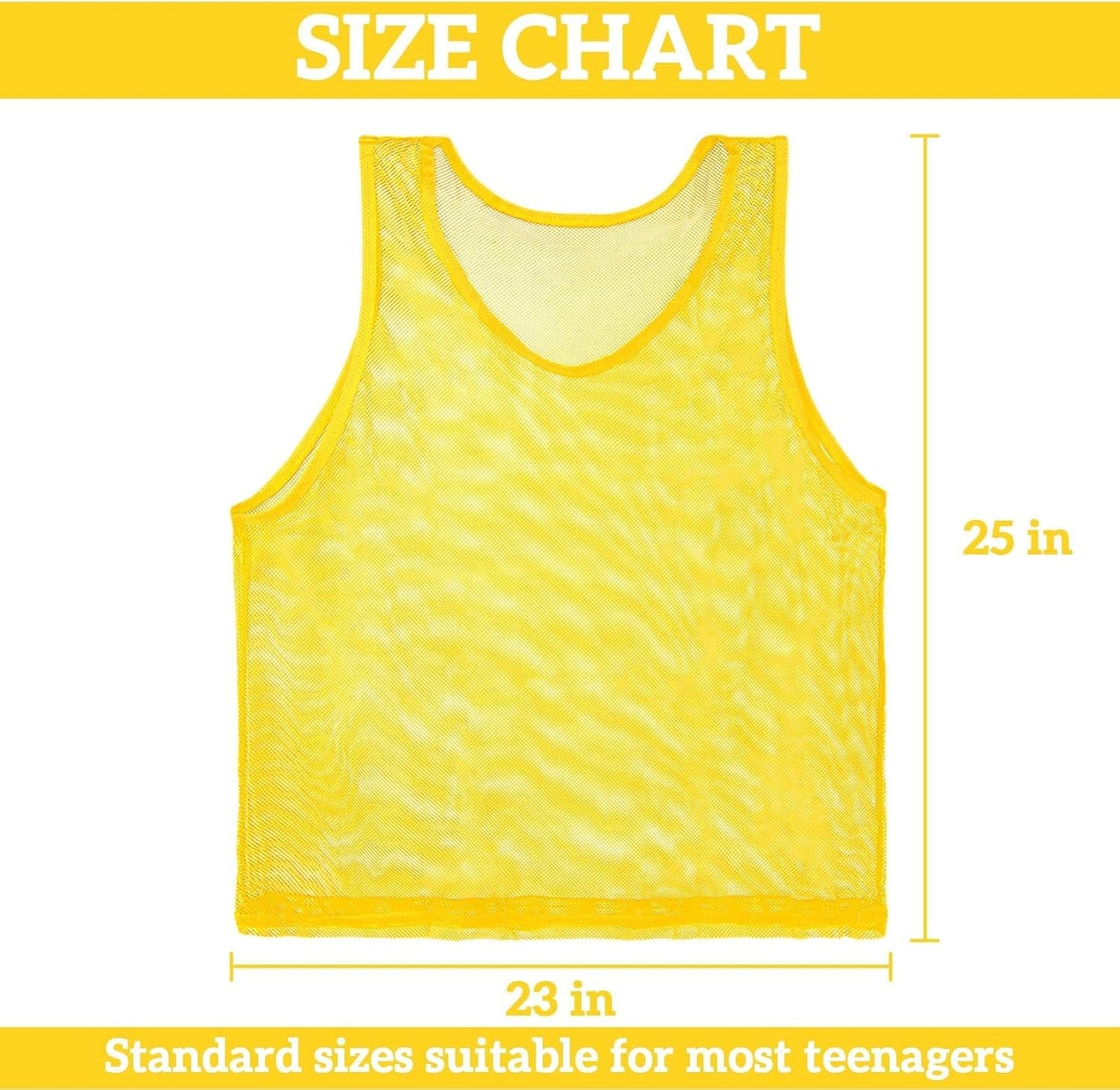Soccer Pinnies Scrimmage Vests – Set of Lightweight Mesh Pennies Practice Jerseys for Youth & Adult Teams,Training