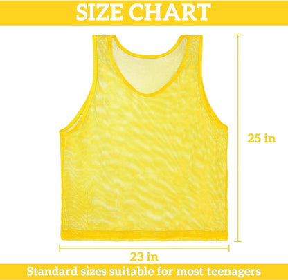 Soccer Pinnies Scrimmage Vests – Set of Lightweight Mesh Pennies Practice Jerseys for Youth & Adult Teams,Training