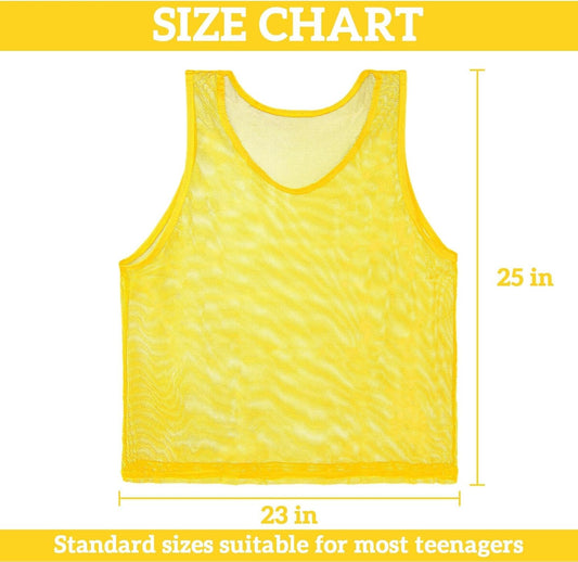 Soccer Pinnies Scrimmage Vests – Set of Lightweight Mesh Pennies Practice Jerseys for Youth & Adult Teams,Training
