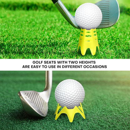 Golf Simulator tees, 24Pcs Plastic Golf Mat Tees for Home, Outdoor or Indoor Golf Tees for Training, Practice Golf tees for Winter Turf and Driving Range, Pack of 12 Tall & 12 Small