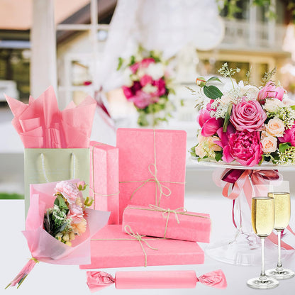 60 Sheets Pink Tissue Paper Set Valentines Gift Wrap Paper(Pink) | 14 X 20 Inch, Hot Pink Wrapping Paper for Gift Packaging Filler, DIY Art Crafts, Birthday, Wedding, Baby Shower Party Decor
