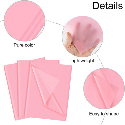60 Sheets Pink Tissue Paper Set Valentines Gift Wrap Paper(Pink) | 14 X 20 Inch, Hot Pink Wrapping Paper for Gift Packaging Filler, DIY Art Crafts, Birthday, Wedding, Baby Shower Party Decor