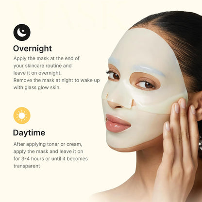 Jelly Gel Mask with Brightening Kojic Acid Turmeric | Overnight Face Mask for Glass Glow Skin | Elasticity, Hydrating, Firming and Radiance Boosting | Korean Skincare, 28g x 4ea